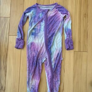 Little Sleepies zippy size 6-12m pink and purple